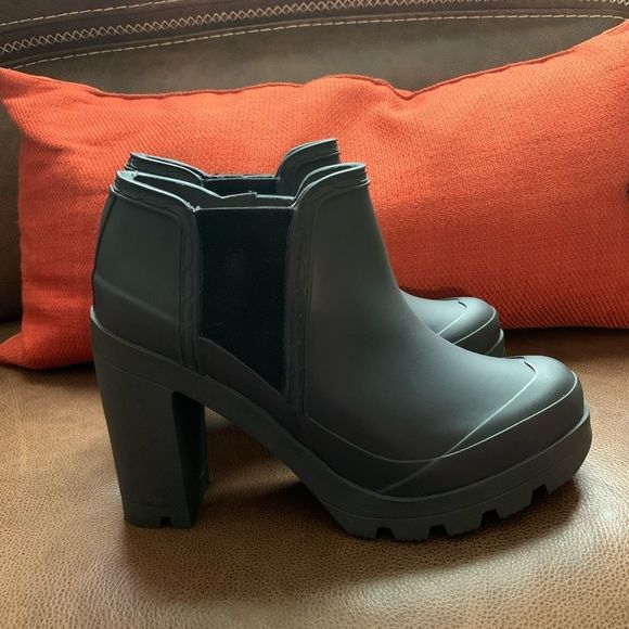 Hunter block boots size 9 gray - Picture 4 of 5